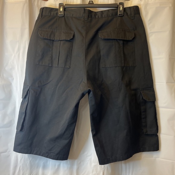 JEANSTATION Superior 2020 Men's Black Cargo Shorts Wide Leg Baggie Sz 40 - Picture 7 of 13